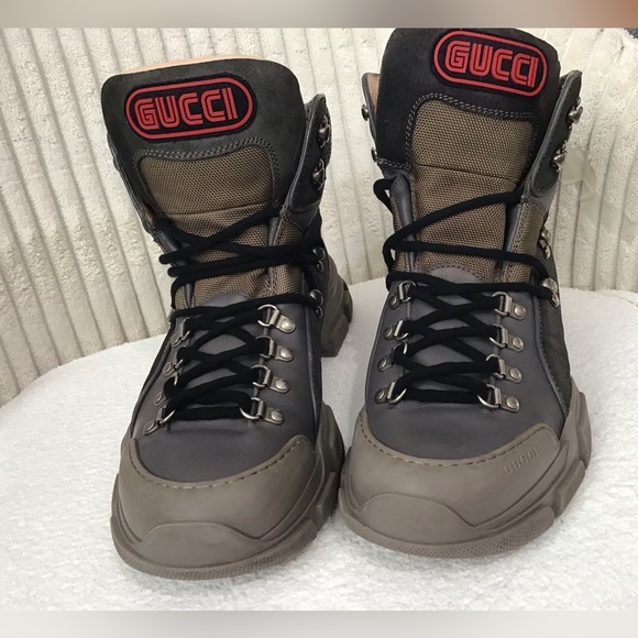 Gucci Men\'s Boots in Gray and Tan main image 12